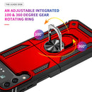 For Samsung Galaxy Z Flip4 Shockproof TPU + PC Phone Case with Holder(Red)