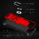 For Samsung Galaxy Z Flip4 Shockproof TPU + PC Phone Case with Holder(Red)
