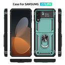 For Samsung Galaxy Z Flip4 Shockproof TPU + PC Phone Case with Holder(Dark Green)