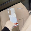 For Samsung Galaxy Z Fold4 Mirror Noodle PC Phone Case(Silver)