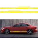 2 PCS/Set D-932 Stripe Pattern Car Modified Decorative Sticker(Yellow)