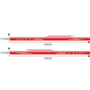2 PCS/Set D-932 Stripe Pattern Car Modified Decorative Sticker(Red)