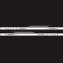 2 PCS/Set D-932 Stripe Pattern Car Modified Decorative Sticker(White)