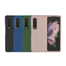 For Samsung Galaxy Z Fold4 Plating Leather Phone Case(Blue)