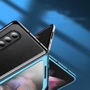 For Samsung Galaxy Z Fold4 Plating Leather Phone Case(Green)