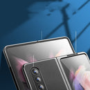 For Samsung Galaxy Z Fold4 Plating Leather Phone Case(Black)