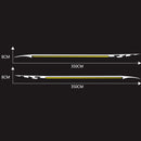 2 PCS/Set D-934 Waistline Pattern Car Modified Decorative Sticker(White Yellow)