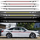2 PCS/Set D-934 Waistline Pattern Car Modified Decorative Sticker(White Yellow)