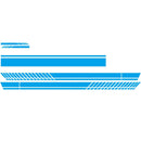 D-936 Stripe Pattern Car Modified Decorative Sticker(Blue)