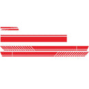 D-936 Stripe Pattern Car Modified Decorative Sticker(Red)