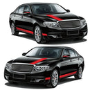 D-936 Stripe Pattern Car Modified Decorative Sticker(Red)