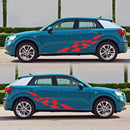 2 PCS/Set D-943 Checkered Flag Pattern Car Modified Decorative Sticker(Red)
