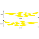 2 PCS/Set D-943 Checkered Flag Pattern Car Modified Decorative Sticker(Yellow)
