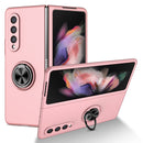 For Samsung Galaxy Z Fold4 Armor Ring Holder Phone Case(Pink)