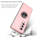 For Samsung Galaxy Z Fold4 Armor Ring Holder Phone Case(Pink)