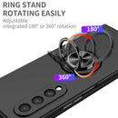 For Samsung Galaxy Z Fold4 Armor Ring Holder Phone Case(Black)