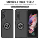 For Samsung Galaxy Z Fold4 Armor Ring Holder Phone Case(Black)