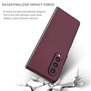 For Samsung Galaxy Z Fold4 Armor Foldable Phone Case(Wine Red)
