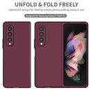 For Samsung Galaxy Z Fold4 Armor Foldable Phone Case(Wine Red)