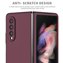 For Samsung Galaxy Z Fold4 Armor Foldable Phone Case(Wine Red)