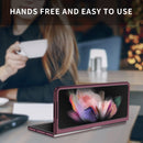 For Samsung Galaxy Z Fold4 Armor Foldable Phone Case(Wine Red)
