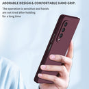 For Samsung Galaxy Z Fold4 Armor Foldable Phone Case(Wine Red)
