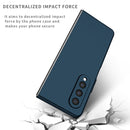 For Samsung Galaxy Z Fold4 Armor Foldable Phone Case(Dark Blue)