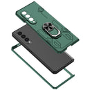 For Samsung Galaxy Z Fold4 Matte UV Shockproof Phone Case(Dark Green)