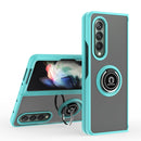 For Samsung Galaxy Z Fold4 Q Shadow 1 Series TPU + PC Holder Phone Case(Sky Blue)