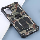 For Motorola Moto G22 Camouflage Armor Kickstand Magnetic Phone Case(Army Green)