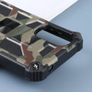 For Motorola Moto G22 Camouflage Armor Kickstand Magnetic Phone Case(Army Green)