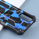 For Motorola Moto G22 Camouflage Armor Kickstand Magnetic Phone Case(Dark Blue)
