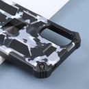 For Motorola Moto G22 Camouflage Armor Kickstand Magnetic Phone Case(Grey)