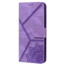 For Xiaomi Redmi 10 4G 2022 Geometric Mandala Embossed Leather Phone Case(Purple)