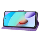 For Xiaomi Redmi 10 4G 2022 Geometric Mandala Embossed Leather Phone Case(Purple)