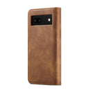 For Google Pixel 6A DG.MING Crazy Horse Texture Detachable Magnetic Leather Phone Case(Brown)