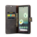 For Google Pixel 6A DG.MING Crazy Horse Texture Detachable Magnetic Leather Phone Case(Grey)