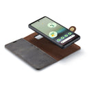 For Google Pixel 6A DG.MING Crazy Horse Texture Detachable Magnetic Leather Phone Case(Grey)