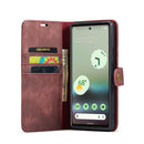 For Google Pixel 6A DG.MING Crazy Horse Texture Detachable Magnetic Leather Phone Case(Red)