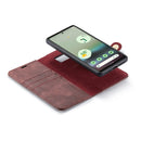 For Google Pixel 6A DG.MING Crazy Horse Texture Detachable Magnetic Leather Phone Case(Red)