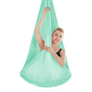Indoor Anti-gravity Yoga Knot-free Aerial Yoga Hammock with Buckle / Extension Strap, Size: 400x280cm(Lake Green)