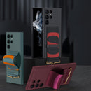 For Samsung Galaxy S22 Ultra 5G GKK Ultra-thin Wristband Holder Phone Case(Carbon Fiber)