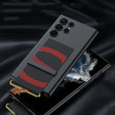 For Samsung Galaxy S22 Ultra 5G GKK Ultra-thin Wristband Holder Phone Case(Carbon Fiber)