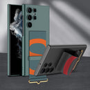For Samsung Galaxy S22 Ultra 5G GKK Ultra-thin Wristband Holder Phone Case(Carbon Fiber)