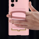For Samsung Galaxy S22 Ultra 5G GKK Ultra-thin Wristband Holder Phone Case(Carbon Fiber)