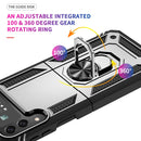 For Samsung Galaxy Z Flip4 Shockproof TPU + PC Protective Case with 360 Degree Rotating Holder(Silver)