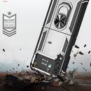 For Samsung Galaxy Z Flip4 Shockproof TPU + PC Protective Case with 360 Degree Rotating Holder(Silver)
