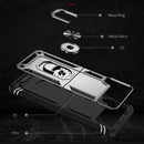 For Samsung Galaxy Z Flip4 Shockproof TPU + PC Protective Case with 360 Degree Rotating Holder(Silver)