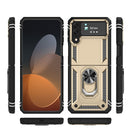 For Samsung Galaxy Z Flip4 Shockproof TPU + PC Protective Case with 360 Degree Rotating Holder(Gold)