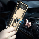 For Samsung Galaxy Z Flip4 Shockproof TPU + PC Protective Case with 360 Degree Rotating Holder(Gold)